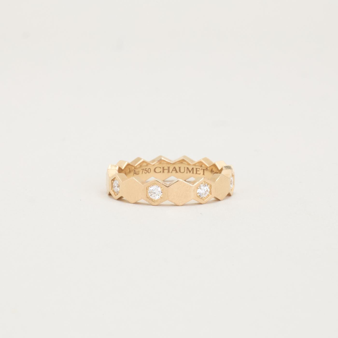 Chaumet Bee My Love ring in 18K rose gold, with diamonds ct