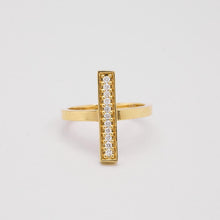 Ring with diamond (0.165 ct) in 14K Gold size 6¾ | Real Genuine Gold