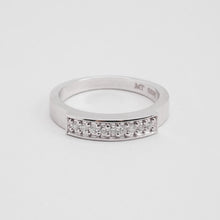 Ring with diamond (0.135 ct) in 14K White gold size 6¾ | Real