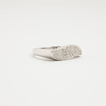 Modern Minimalist Diamond Cluster Ring, Solid Hallmarked 14K White Gold, 0.13 CTW, Size 8¾