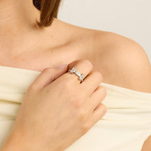 Ring with diamond (0.075 ct) in 14K White gold size 6¾ | Real