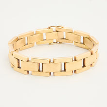 Block Bracelet in 14K Gold, 7.28 inches | Real Genuine Gold | Premium