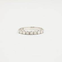 Ring with diamond (0.03 ct) in 14K White gold size 6¾ | Real Genuine