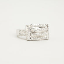 Ring with diamond (0.56 ct) in 14K White gold size 6¾ - 7¼ | Vintage