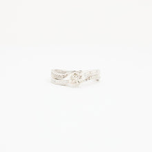 Ring with diamond (0.28 ct) in 18K White gold size 7¼ | Vintage