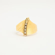 Ring with diamond (0.13 ct) in 18K Gold size 7¼ | Real Genuine Gold