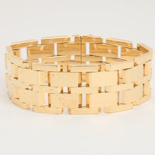 Block Bracelet in 14K Gold, 7.28 inches | Real Genuine Gold | Quality