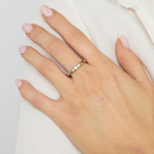 Ring with diamond (0.24 ct) in 14K White gold size 7¾ | Solid Gold