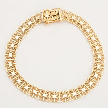 X-link Bracelet in 14K Gold, 7.48 inches | Solid Gold | Minimalistic
