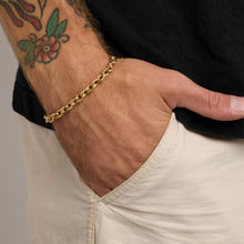 Anchor chain Bracelet in 14K Gold, 7.87 inches | Vintage Solid Gold