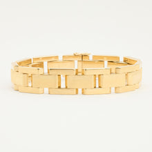 Block Bracelet in 14K Gold, 7.48 inches | Solid Gold | Premium Real