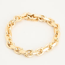 Anchor chain Bracelet in 14K Gold, 7.68 inches | Vintage Solid Gold
