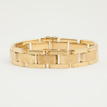 Block Bracelet in 14K Gold, 7.87 inches | Vintage Solid Gold