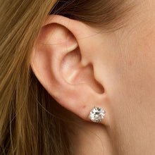 Minimalist 18K White Gold Earrings, Sleek Solid Gold Design, Modern Style, 0.79 inches