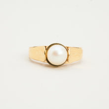 Ring with and pearl in 14K Gold size 5¾ | Vintage Solid Gold