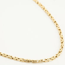 Byzantine chain Necklace in 14K Gold, 27.36 inches | Vintage Solid