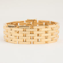 Block Bracelet in 14K Gold, 7.28 inches | Vintage Solid Gold