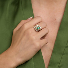 Ring with diamond (1.9 ct) in 18K Gold and white gold size 6