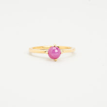 Ring with and synthetic ruby in 8K Gold size 5¾ | Real Genuine Gold