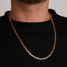 Byzantine chain Necklace in 14K Gold, 24.02 inches | Vintage Solid
