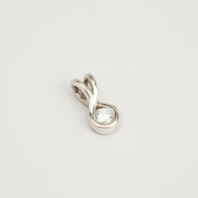 Per Borup 14K White Gold Diamond Pendant, Minimalist Scandinavian Design, Solitaire 0.16 CTW, Dainty Modern Necklace