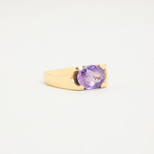 Ring with and synthetic sapphire in 14K Gold size 7¾ | Real Genuine