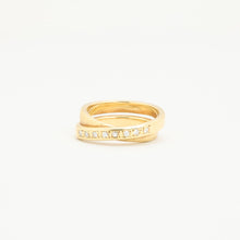 Ring with diamond (0.08 ct) in 14K Gold size 6½ - 6¾ | Vintage Solid