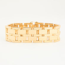 Block Bracelet in 14K Gold, 7.28 inches | Real Genuine Gold