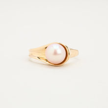 Ring with and pearl in 14K Gold size 6 | Vintage Solid Gold