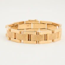 Block Bracelet in 14K Gold, 7.28 inches | Real Genuine Gold