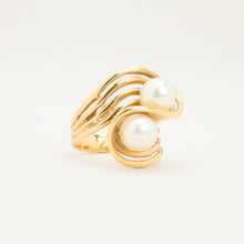 Ring with and pearl in 14K Gold size 5¾ | Solid Gold | Minimalistic