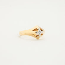 Modern Minimalist Solitaire Diamond Ring, 0.21ct, 14K Yellow Solid Gold, Prong-Set, Size 8, Fine Engagement Ring