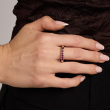 Ring with and ruby in 14K White gold size 9½ | Vintage Solid Gold