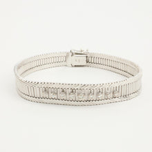 Bracelet with diamond (0.32 ct) in 14K White gold, 7.87 inches