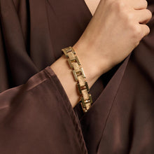 Block Bracelet in 14K Gold, 8.07 inches | Real Genuine Gold