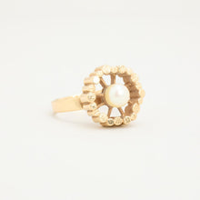 Ring with and pearl in 14K Gold size 6½ | Solid Gold | Fine Jewelry