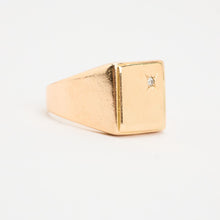 Ring with diamond (0.02 ct) in 18K Gold size 12 | Solid Gold