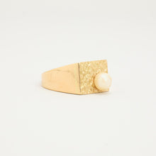 Ring with and pearl in 14K Gold size 8¾ | Real Genuine Gold