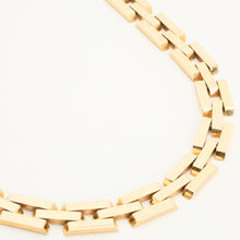 Block Necklace in 14K Gold, 15.75 inches | Vintage Solid Gold
