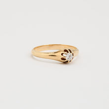 Ring with diamond (0.14 ct) in 14K Gold size 7¼ | Real Genuine Gold