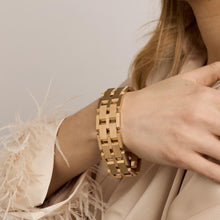 Block Bracelet in 14K Gold, 7.48 inches | Vintage Solid Gold