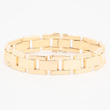 Block Bracelet in 14K Gold, 7.28 inches | Vintage Solid Gold