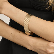 Ziegelarmband aus 14 Karat Gold, 7,68 Zoll | Vintage Massivgold