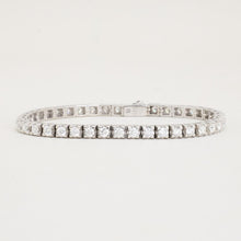 Bracelet with diamond (4 ct) in 14K White gold, 6.89 inches | Real