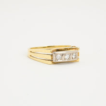Ring with diamond (0.09 ct) in 14K Gold and white gold size 6