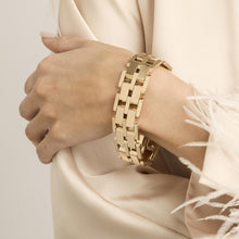 Block Bracelet in 14K Gold, 7.48 inches | Solid Gold | Premium Real