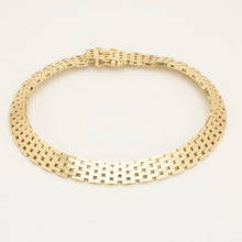 Brick Bracelet in 14K Gold, 7.48 inches | Vintage Solid Gold