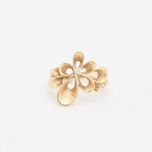 Flower Per Borup Ring with diamond (0.03 ct) in 14K Rose gold size 7