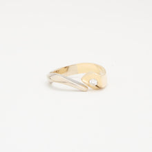 Per Borup Ring mit Diamant (0,11 ct) in 14K Gold und Weißgold Größe