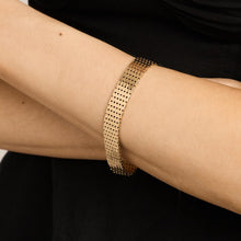 Brick Bracelet in 14K Gold, 7.48 inches | Vintage Solid Gold | Fine